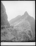 Los Angeles Chamber of Commerce group of people standing at the Pali, Hawaii, 1907