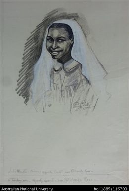 A teaching nun [Sr Marietta], Nazareth Convent, near Pt Moresby, Papua