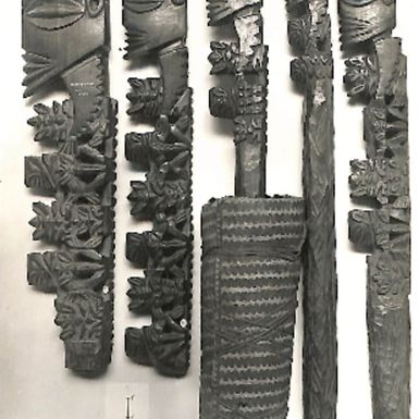 Photo of five wooden carvings (XIX/46)