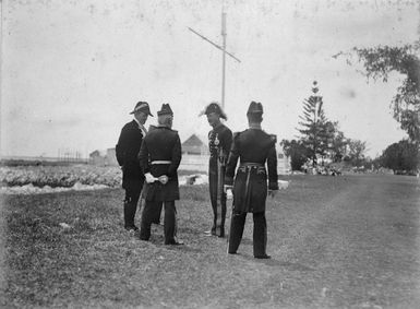 Ross, Malcolm, 1862-1930 :[Lord Ranfurly and party on the way to visit the King of Tonga]