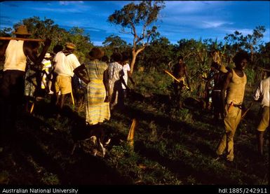 Aboriginal group with tools