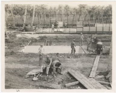 [Servicemen building photography lab, Saipan]