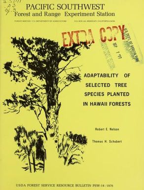 Adaptability of selected tree species planted in Hawaii forests
