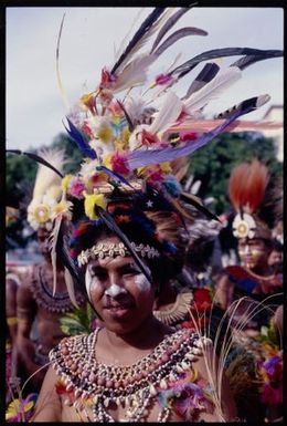 South Pacific Festival of the Arts, Apia, 1996. Performer from Papua New Guinea