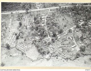 LAE, NEW GUINEA. 1944-09-19. AN AERIAL VIEW OF HEADQUARTERS, NEW GUINEA FORCE