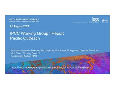 IPCC Working Group I Report Pacific Outreach