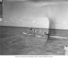 University of Washington Fisheries team enroute to Ukee Island, 1947