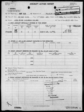 VMF-122 - ACA rep #64 - Bombing targets in the Palau Is on 5/19/45