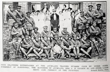 Niue islanders entertained at the Auckland Trained Nurses' Club by Nurse Nobbs, formerly of Rarotonga