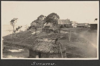 Houses at Suvavou, Fiji, 1929