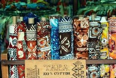 [Tapa Fabric at Shop in Honolulu]