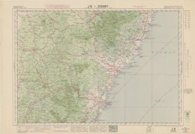 Australian aeronautical map: Sydney (Sheet J9)