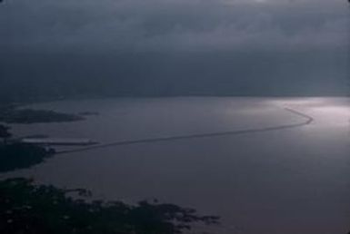 [Aerial view of bay at Hawaii Island, United States]