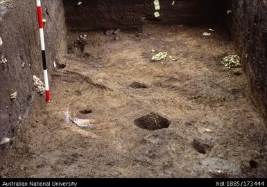 SAD/I, West end and centre of gully layer 28, looking West