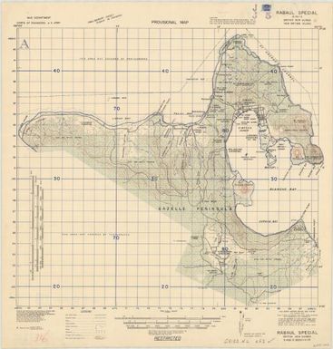 New Britain, provisional map (Rabaul Special)