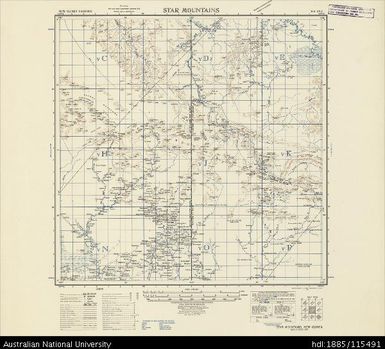 Papua New Guinea, Star Mountains, Series: AMS T401, Sheet SB 54-2, 1942, 1:500 000