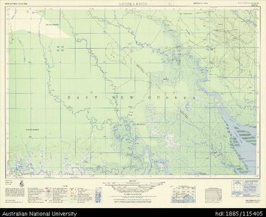 Papua New Guinea, Aworra River, Series: AMS T504, Sheet SB 54-16, 1960, 1:250 000