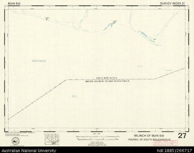 Papua New Guinea, Buin SW, Survey Index 27, 1:50 000, 1971