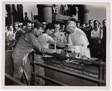 Ammunition Locker Serves as Altar