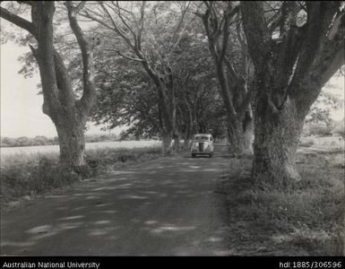 Vehicle travelling on a road