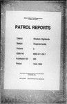 Patrol Reports. Western Highlands District, Wapenamanda, 1958 - 1959