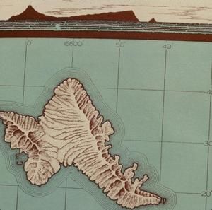[Stylized map of Oahu island in Hawaii, United States]