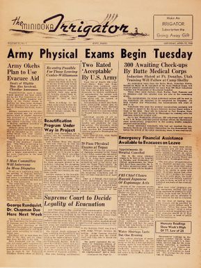 Minidoka Irrigator Vol. III No. 7 (April 10, 1943)