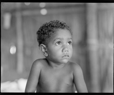 Portrait of a young Bougainville Island boy, North Solomon Island group