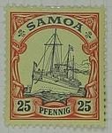 Stamp: Samoan Twenty-Five Pfennig