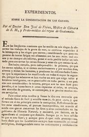 Experimentos. Sobre la conservacion de las carnes