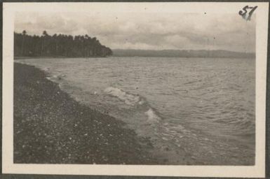 Rough weather at Tilili Bay, New Britain Island, Papua New Guinea, approximately 1916