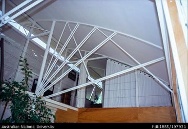 French Polynesia - Roofing detail, white supports