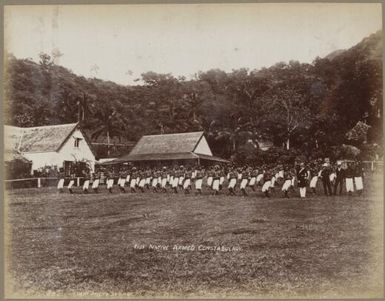 Armed native constabulary, Fiji, approximately 1890 / Charles Kerry