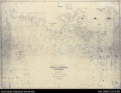 Papua New Guinea, New Britain, Northern Portion of Gazelle Peninsula, Sheet F2, 1948, 1:100 000