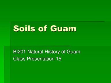 Soils of Guam - Natural history of Guam