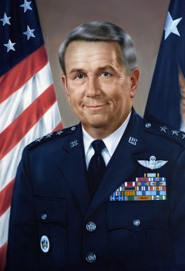 Artwork portrait of US Air Force (USAF) Lieutenant General (LGEN) James B. Davis, Commander of Pacific Air Forces (PACAF) from 05 November 1990 to 18 February 1991