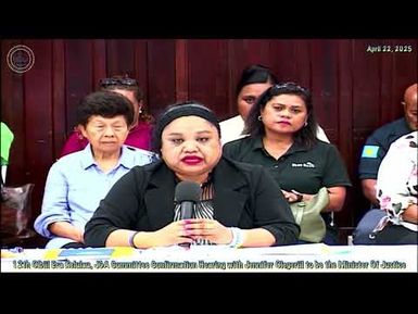 The Senate JGA Committee Confirmation Hearing with Jennifer Olegeriil to Minister Of Justice