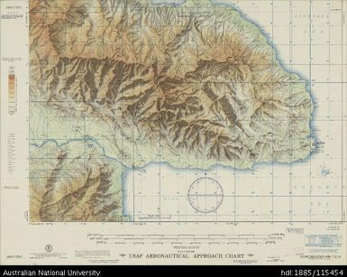 Papua New Guinea, New Guinea, Finschhafen, Aeronautical Approach Chart Series, Sheet 988 C-II-G, 1957, 1:250 000