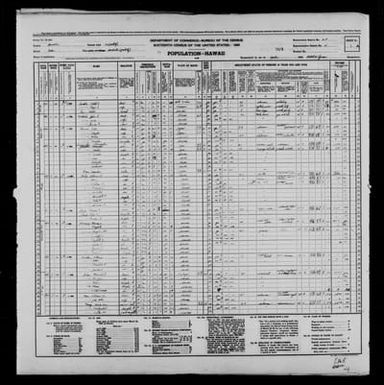 1940 Census Population Schedules - Hawaii - Honolulu County - ED 2-71