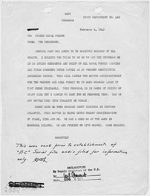 Franklin D. Roosevelt to Winston Churchill