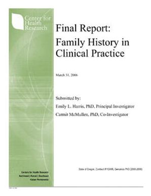 Final report: family history in clinical practice
