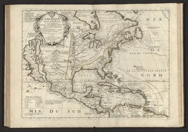 L'Amerique Septentrionale, ou la Partie Septentrionale des Indes Occidentales. Dressée sur les Memoires les plus Nouveaux. Corrigée et augmentée par le Sr. Tillemon; et dediée a son Excellence Monseigneur Pierre Venier, Ambassadeur ordinaire de la Serenissime Republique de Venise, pres de la Majesté tres Chrestienne Lovis le Grand. Par le P. Coronelli, Cosmographe de la Serme. Republique de Venise. A Paris, Chez J. B. Nolin, sur le Quay de l’Horloge du Palais, Vers le Pont Neuf, a l'enseigne de la Place des Victoires. Avec Privilege du Roy. 1689.