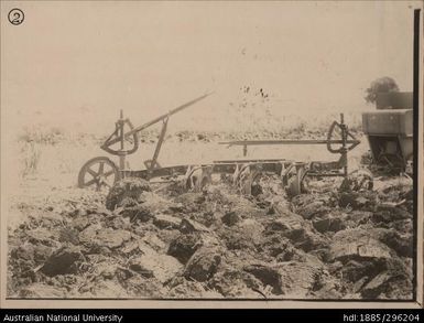 Holt tractor plough , ploughing out and burying trash