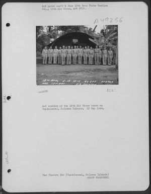 A-3 Section Of The 13Th Air Force Based On Guadalcanal, Solomon Islands. 13 May 1944. (U.S. Air Force Number 3A49256)