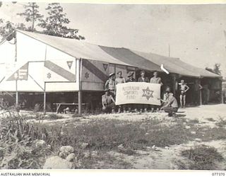 MADANG, NEW GUINEA. 1944-12-14. "TROPPO TAVERN", THE YOUNG MEN'S CHRISTIAN ASSOCIATION HUT FOR THE AREA