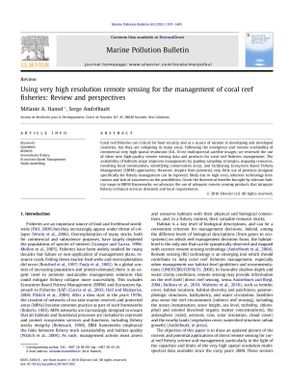 Using very high resolution remote sensing for the management of coral reeffisheries: review and perspective.