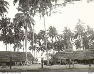 MADANG, NEW GUINEA. 1944-08-29. THE CAMP ADMINISTRATION BLOCK AT THE MADANG BASE SUB-AREA