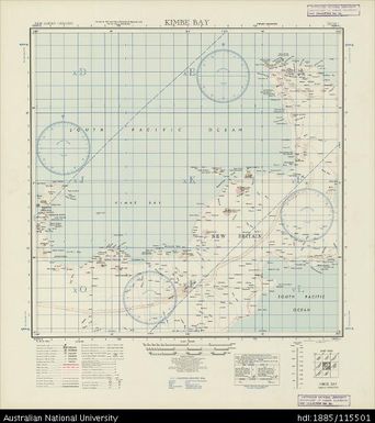 Papua New Guinea, Kimbe Bay, Series: AMS T401, Sheet SB 56-1, 1942, 1:500 000