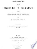 Remarques sur la flore de la Polynésie et sur ses rapports avec celle des terres voisines