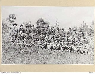 WEWAK AREA, NEW GUINEA, 1945-07-03. B AND C TROOPS, 2/6 SURVEY BATTERY, ROYAL AUSTRALIAN ARTILLERY. (FOR IDENTIFICATION OF 37 NAMED PERSONNEL REFER TO PROVISIONAL CAPTION OR NAME INDEX.)